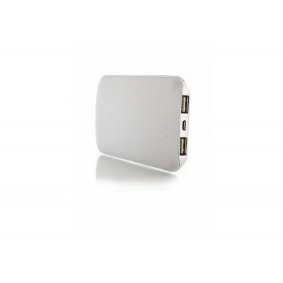 Мобільна батарея (Power Bank) Optima 4101, 5 000 mAh, 2*USB output, 5V 2.1A, колір білий