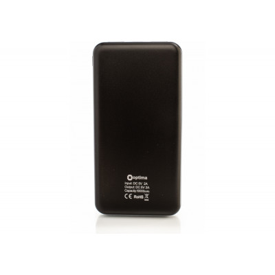Мобільна батарея (Power Bank) Optima 4106, 10 000 mAh, 2*USB output, 5V 2.1A, колір чорний