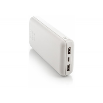 Мобільна батарея (Power Bank) Optima 4107, 20 000 mAh, 2*USB output, 5V 2.1A, колір білий