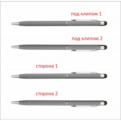 Ручка-стилус металева 'TouchWriter Soft' поворотна
