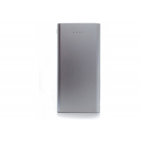 Мобільна батарея (Power Bank) металева Optima 4108, 10 000 mAh, 2*USB output, 5V 2.1A, колір металік