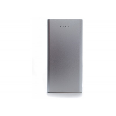 Мобільна батарея (Power Bank) металева Optima 4108, 10 000 mAh, 2*USB output, 5V 2.1A, колір металік