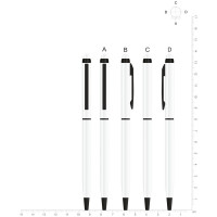 Ручка-стилус алюмінієва 'TouchWriter Black' (B1) поворотна
