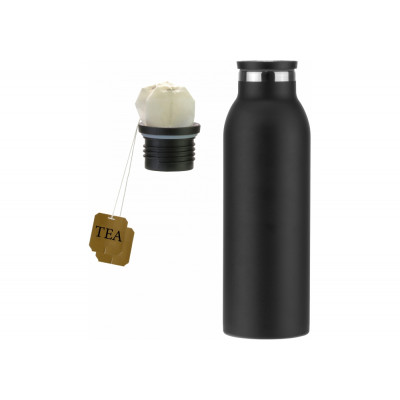 Термопляшка з фільтром, Optima, Solid, 600 мл., чорна Термопляшка з фільтром, Optima, Solid, 600 мл., чорна