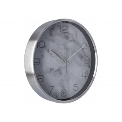 Годинник настінний металевий Optima MARBLE, сірий мармур