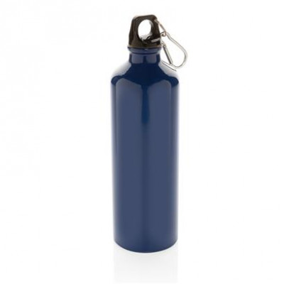 Бутылка для воды XL с карабином, 750 мл, алюминий, синий