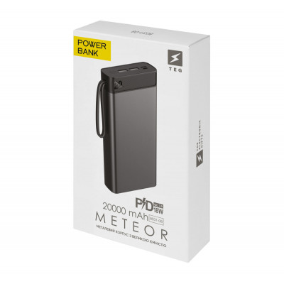 Універсальний зарядний пристрій METEOR 20000 mAh, TM TEG Універсальний зарядний пристрій METEOR 20000 mAh, TM TEG