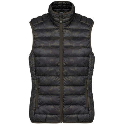 LADIES` LIGHTWEIGHT SLEEVELESS FAKE DOWN JACKET, XXL