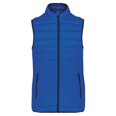 LADIES` LIGHTWEIGHT SLEEVELESS FAKE DOWN JACKET, XXL