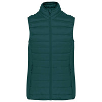 LADIES` LIGHTWEIGHT SLEEVELESS FAKE DOWN JACKET, XXL