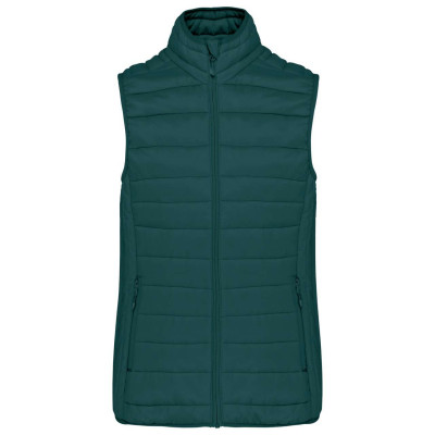 LADIES` LIGHTWEIGHT SLEEVELESS FAKE DOWN JACKET, XXL