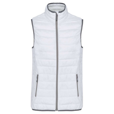 LADIES` LIGHTWEIGHT SLEEVELESS FAKE DOWN JACKET, XXL