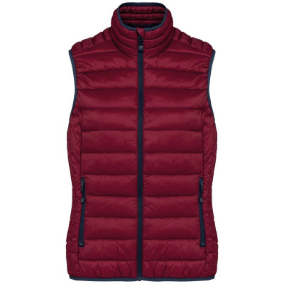 LADIES` LIGHTWEIGHT SLEEVELESS FAKE DOWN JACKET, XXL