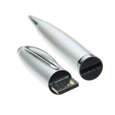 Ручка-стилус 'МеморіПен' 128 Гб металева поворотна
