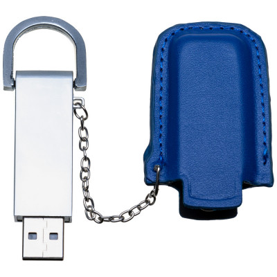 Флеш-память „Престиж“ 128 Гб металл + кожа