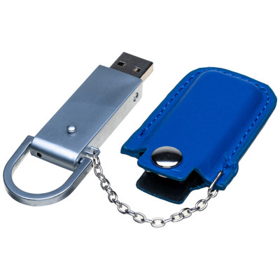 Флеш-память „Престиж“ 128 Гб металл + кожа