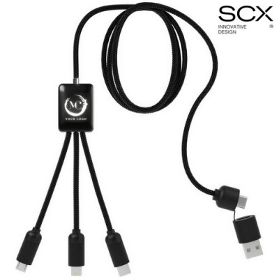 Зарядный кабель 5-в-1 (40 Вт) с LED подсветкой 'SCX.design C28'