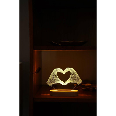 Нічник руки серце