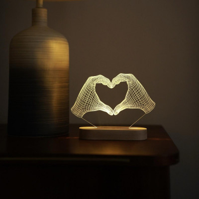 Нічник руки серце