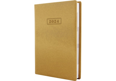 Щоденник датований 2024, MINK, золото, металік, А5