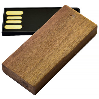 Деревянный USB флеш-накопитель, 64ГБ, коричневый цвет