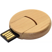 Деревянный USB флеш-накопитель, 16ГБ, бежевый цвет