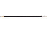Олівець чорнографітний круглий Economix promo корпус чорний, з гумкою
