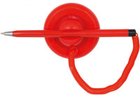 Ручка кулькова на підставці ECONOMIX POST PEN 0,5 мм. Корпус червоний, пише синім