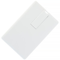 USB флеш-накопитель в виде кредитной карты, 256МБ, белый цвет