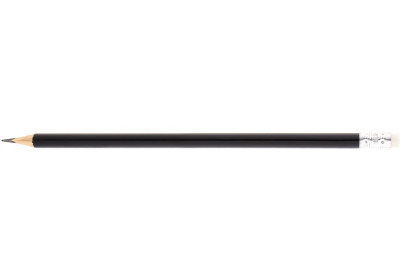 Олівець чорнографітний тригранний Economix promo корпус чорний, з гумкою