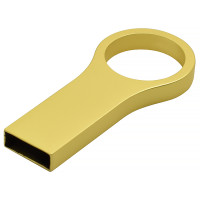 Металлический USB флеш-накопитель, 64ГБ, золотистый цвет