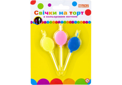 Набір Balloons: 3 свічки з кольоровим вогнем
