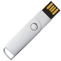 Металлический USB флеш-накопитель, 32ГБ, серебристый цвет