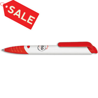 Ручка шариковая "Akzento Basic" бело-красная (PMSw/485)