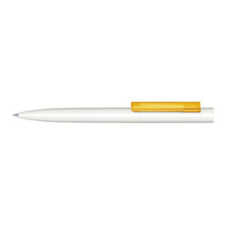 Ручка шариковая Headliner Polished Basic экопластик, белый/желтый 7408
