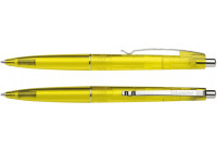 Ручка кулькова автомат. Schneider SUNLITE корпус жовтий, пише синім