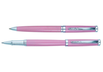 Набір  ручка кулькова і ролер Cabinet  Kristin, рожевий