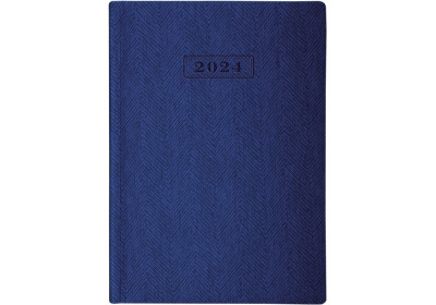Щоденник датований 2024, TWEED, синій, А5