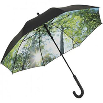 Зонт трость автомат FARE® Nature, ф105, черный/лес