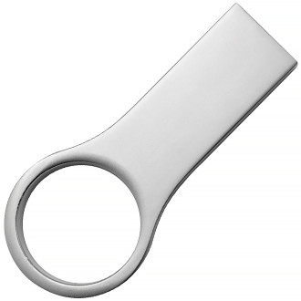 Металлический USB флеш-накопитель, 16ГБ, серебристый цвет