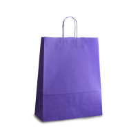 Крафт-пакет 32х13х42,5 фиолетовый с витыми ручками