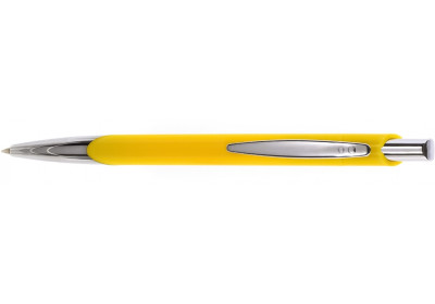 Ручка кулькова Optima promo PORTO. Корпус жовтий, пише синім