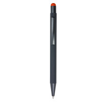 Ручка-стилус алюмінієва з можливістю кольорового гравіювання прогумована