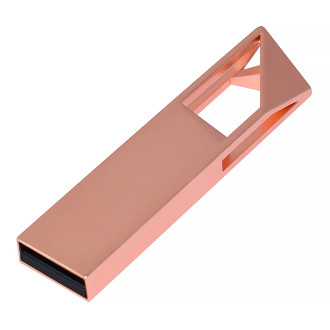 Металлический USB флеш-накопитель, 16ГБ, медный цвет