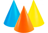 Набір з 6 неонових ковпаків на голову із гумовою стрічкою, кольори асорті