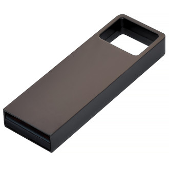 Металлический USB флеш-накопитель, 16ГБ, черный цвет