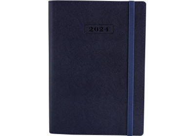 Щоденник датований 2024, CROSS, синій, А5, м'яка обкладинка з гумкою