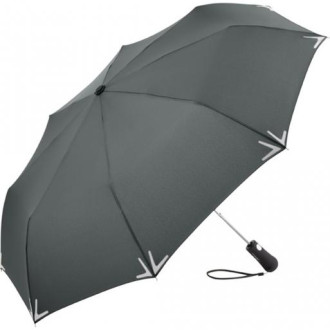 зонт мини автомат "FARE® Safebrella" LED серый ф100см