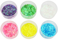 Набір: конфетті 6 видів * 1,5г; конфетті смужками 6 кольорів * 0,5 г