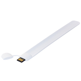 Силиконовый USB флеш-накопитель Браслет, 4ГБ, белый цвет